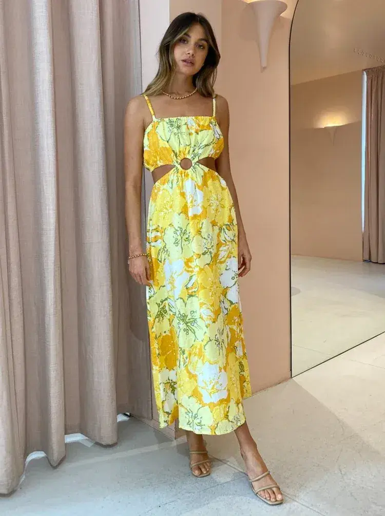 Faithfull the Brand El Rio Maxi Dress Loretta Floral Print Size 8 - Image 1