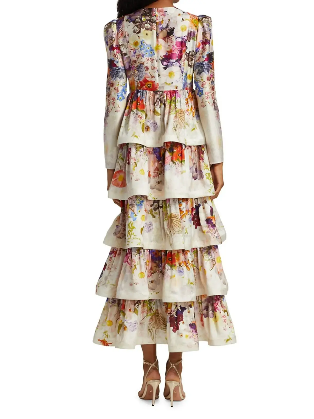 Zimmermann The Prima Tiered Gown in Floral Print Size 3 / AU 14 - Image 4