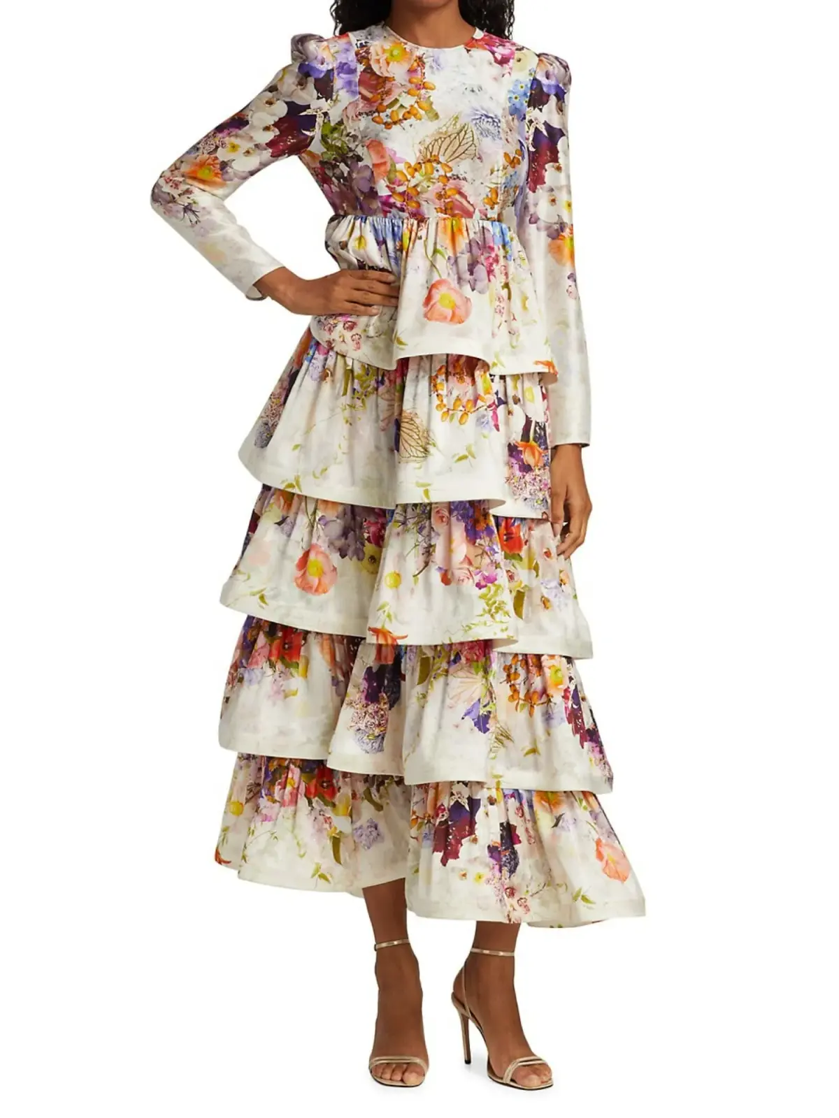 Zimmermann The Prima Tiered Gown in Floral Print Size 3 / AU 14 - Image 1