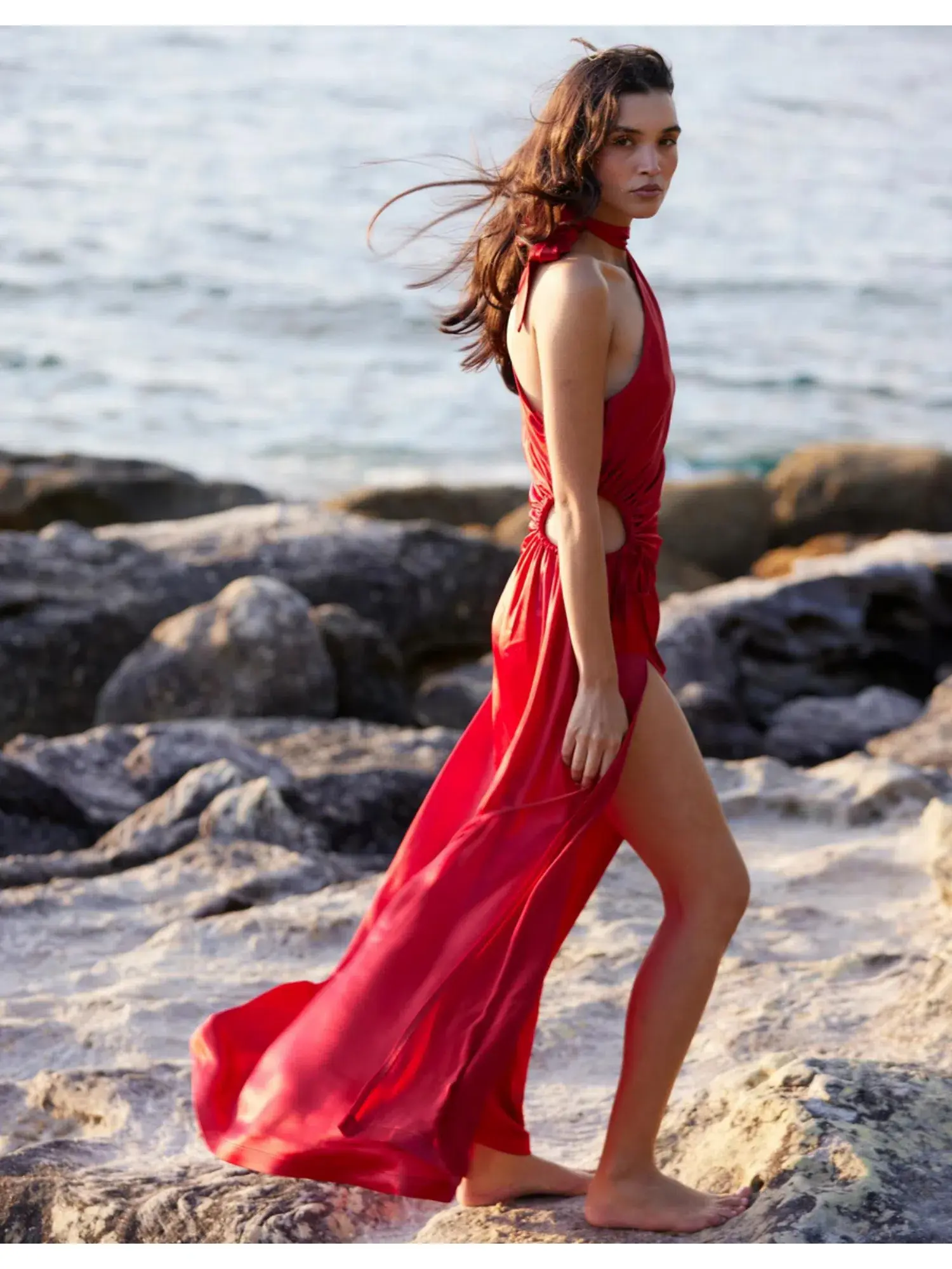 Sonya Moda Alia Maxi Dress Red Size AU 8 - Image 3