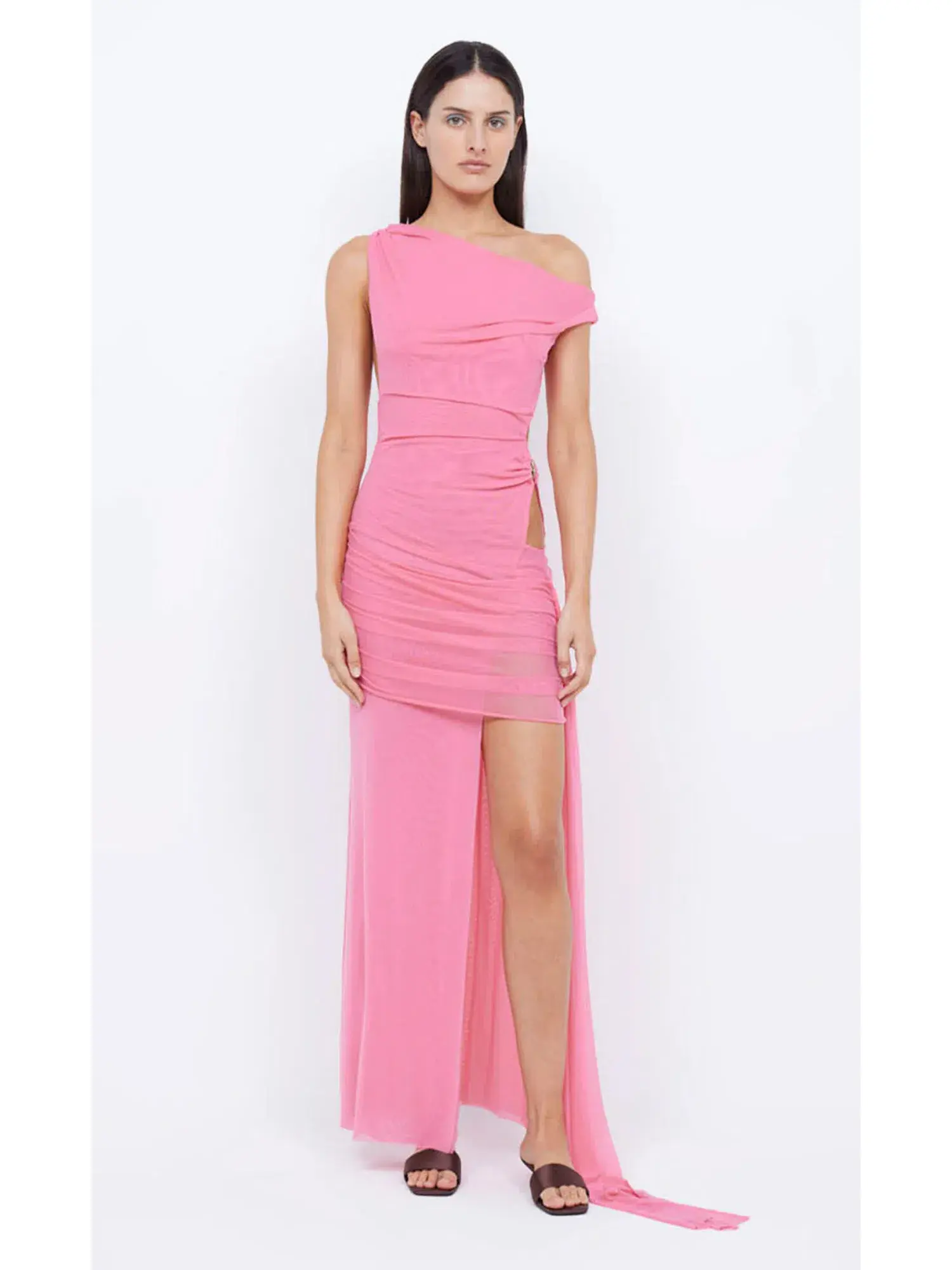 Bec & Bridge Kailani Asym Dress Grapefruit Pink Size AU 6 - Image 1