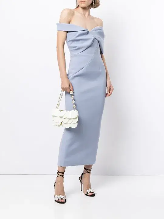 Rachel Gilbert Matteo Dress In Powder Blue Size AU 12 - Image 1