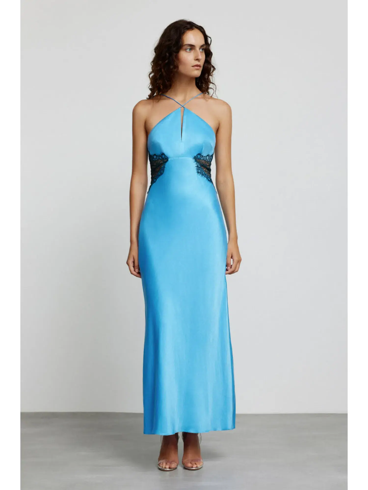Significant Other Helaina Midi Dress Azure Blue Size AU 8 - Image 1
