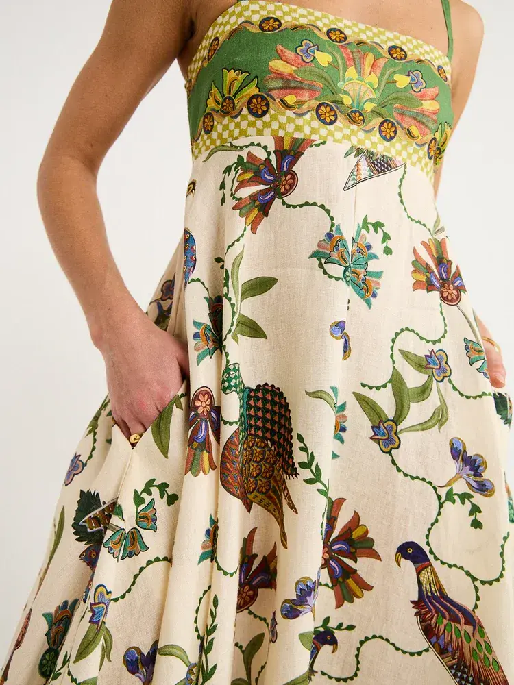 Alemais Birdie Sundress In Multi Size AU 8 for rent on The Volte - main image