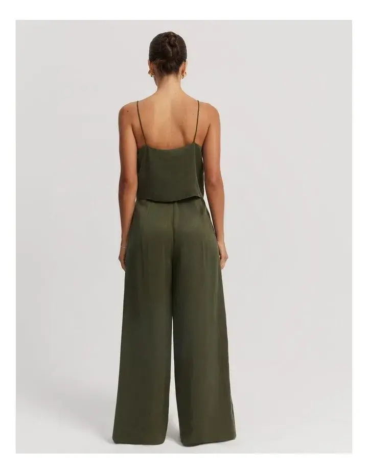 Country Road Fluid Cami and Fluid Palazzo Pant in Dark Olive Size AU 10 - Image 3