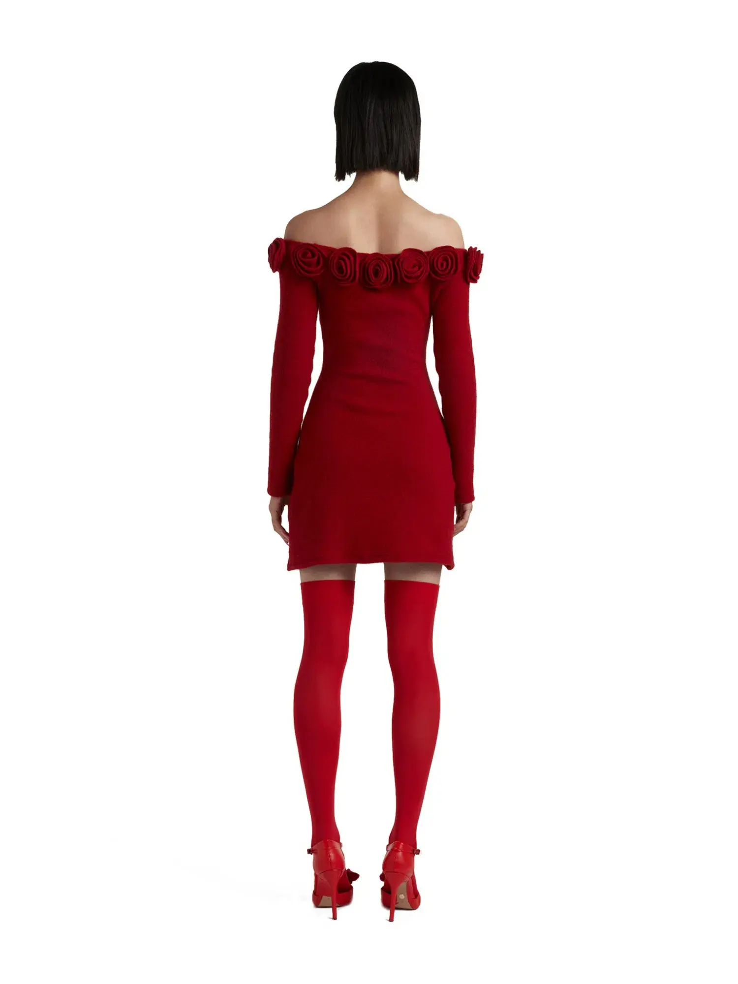 Mirae Paris Carlota Cherry Mini Dress Red Size AU 6 - Image 3