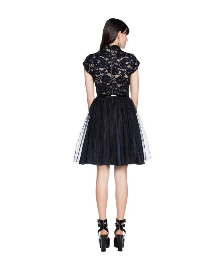 Cue Floral and Tulle Dress Black Size 14 - Image 4