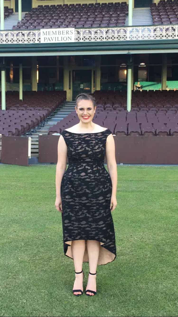 Carla Zampatti Lace Dress Black Size 14 for rent on The Volte - main image