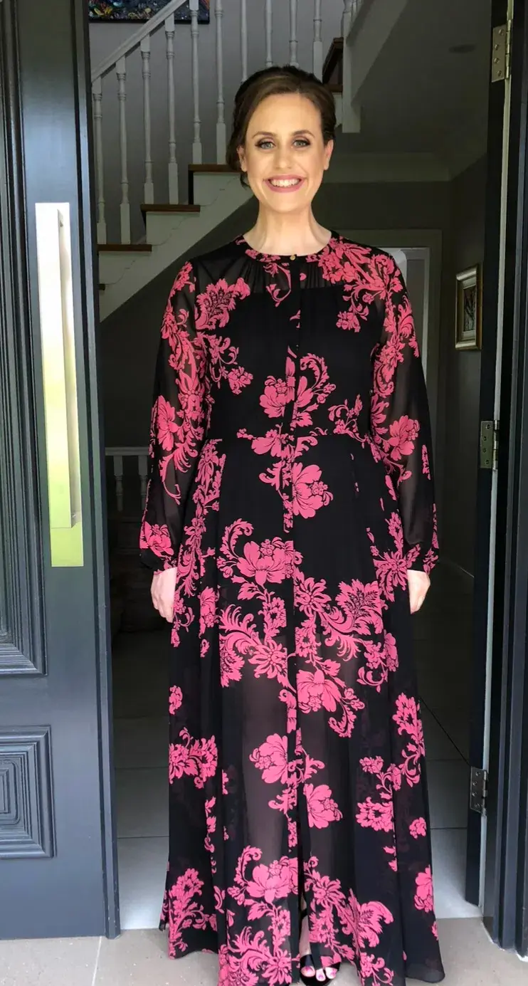 Sass and Bide Floral Dress Pink and Black Size 14 - Image 2