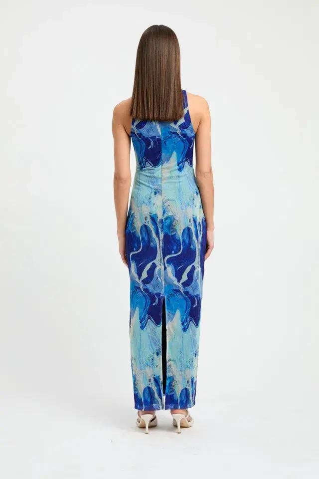 Kookai Banks Dress Multi Blue Size 8 for rent on The Volte - main image