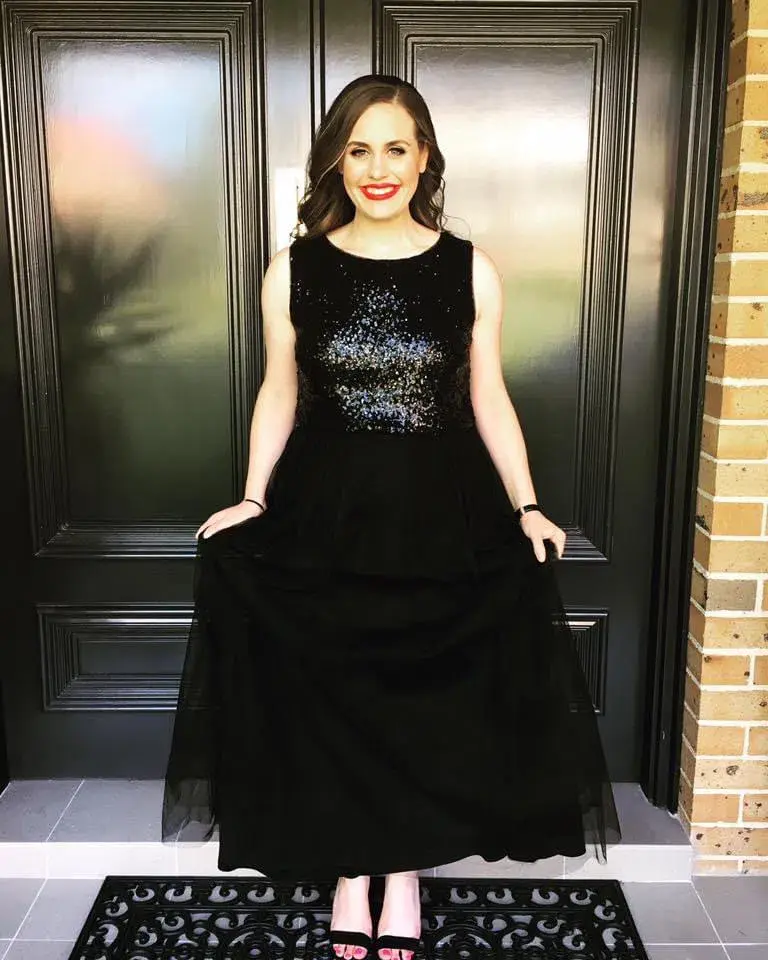 Diana Ferrari Sequin and Tulle Dress Black Size 14 for rent on The Volte - main image