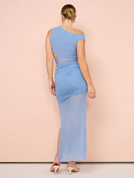 Bec & Bridge Whorl Asym Maxi Dress Blue Size 10 - Image 5