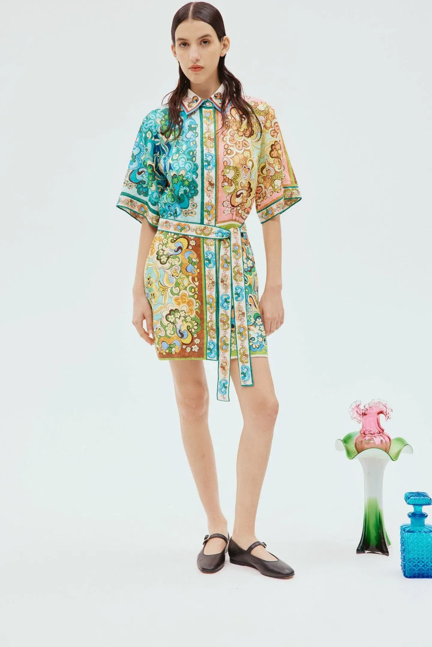 Alemais Dreamer Mini Dress Multi Floral Size 16 - Image 1