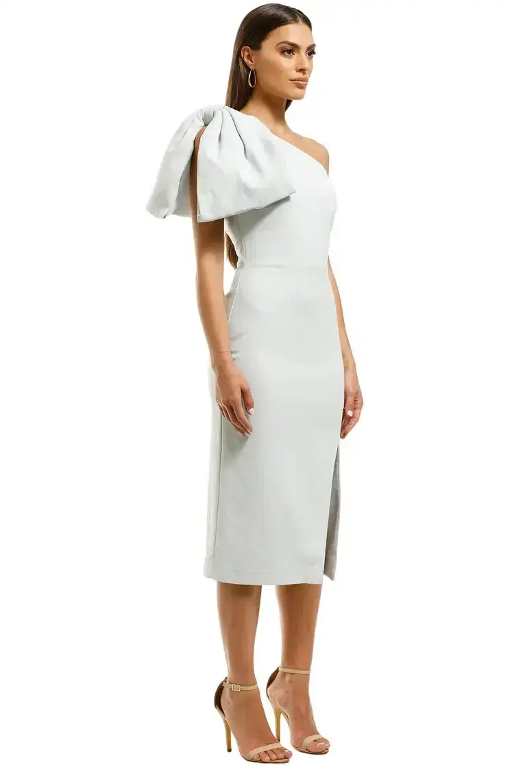 Rebecca Vallance Hamptons Midi Bow Dress in Blue Size 12 - Image 2