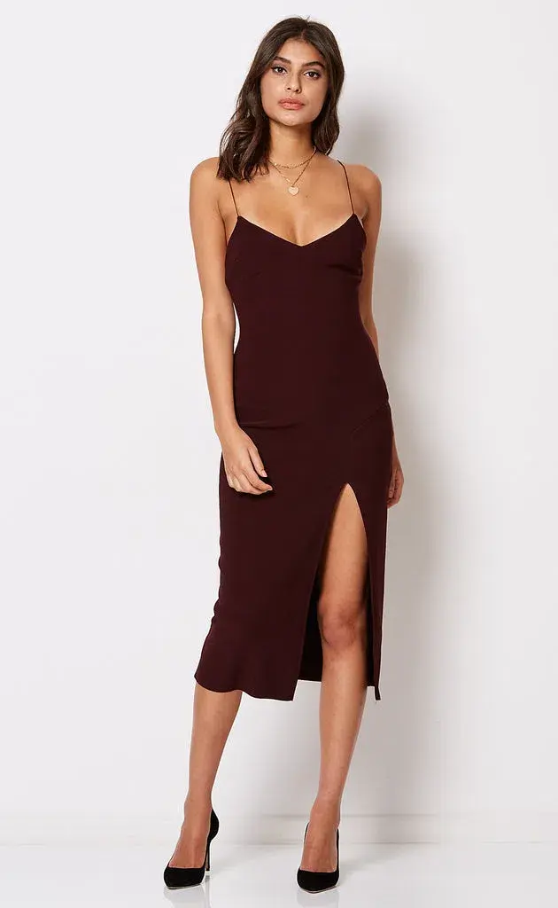 Bec & Bridge Cindy Midi Dress Wine Size 8 - Image 1