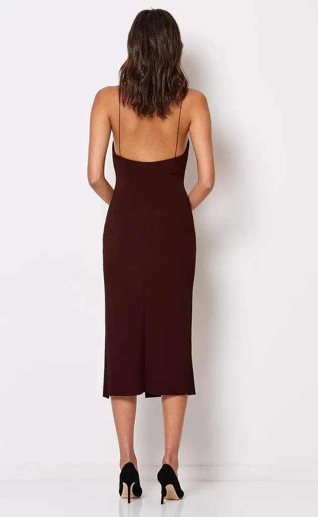 Bec & Bridge Cindy Midi Dress Wine Size 8 - Image 3