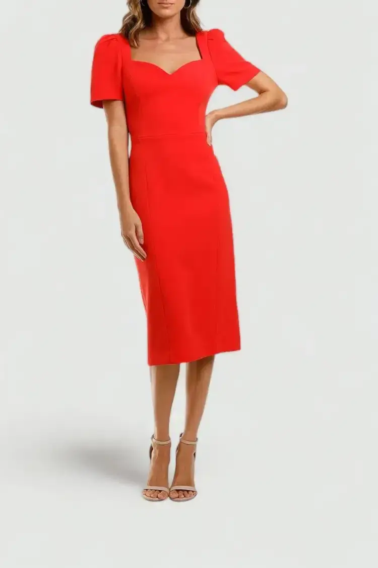 Rebecca Vallance Lamour Dress in Red Size 10 - Image 1