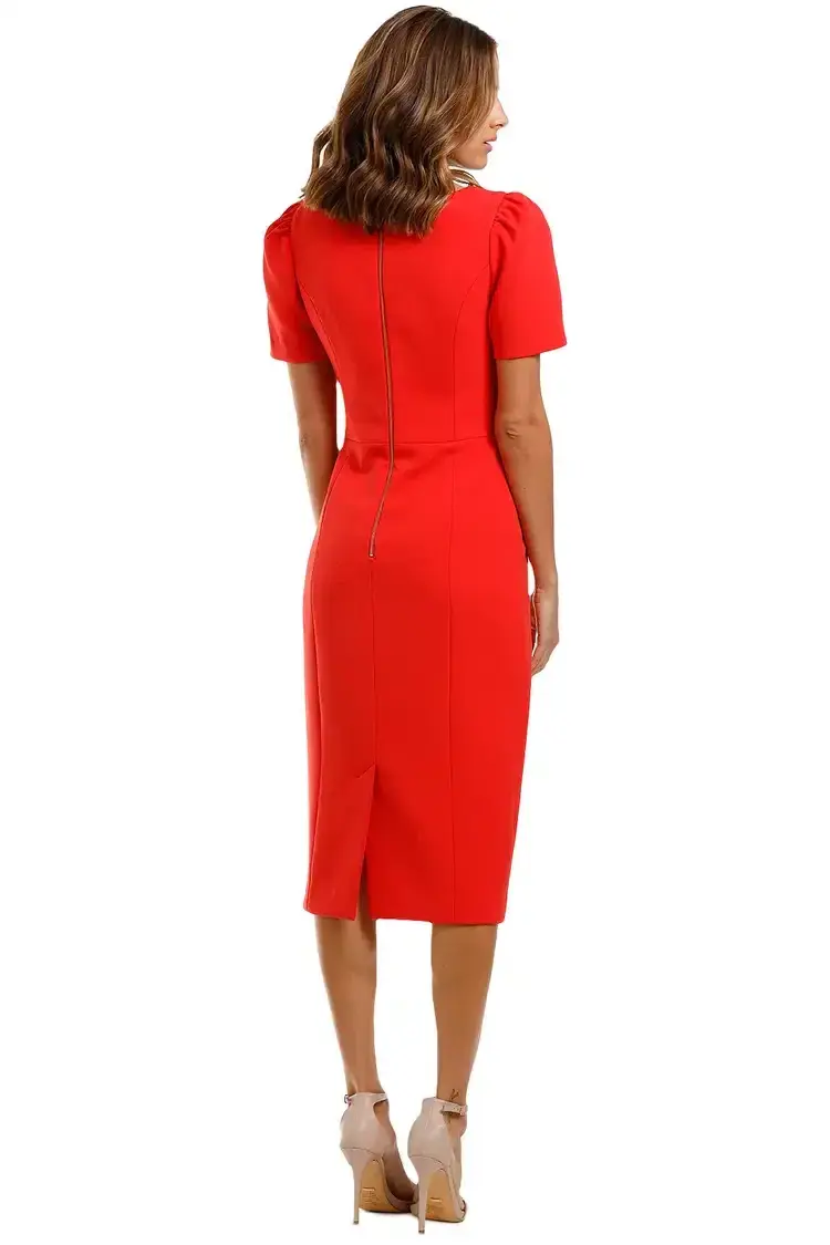 Rebecca Vallance Lamour Dress in Red Size 10 - Image 3
