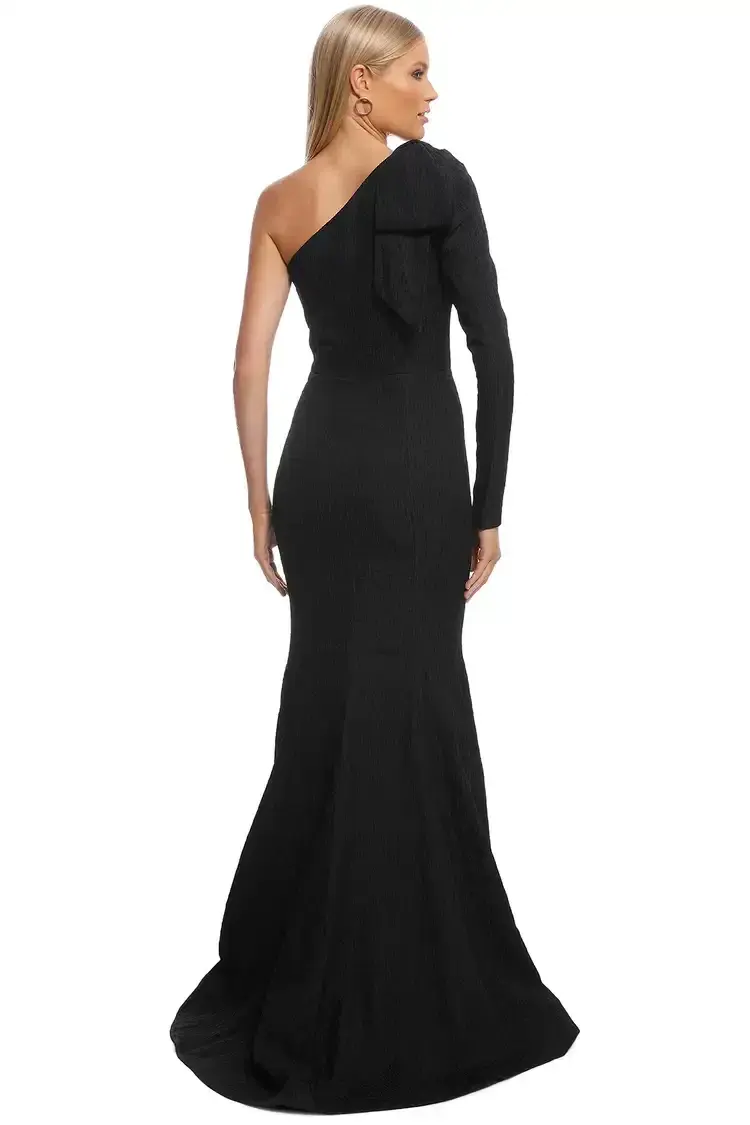 Rebecca Vallance Harlow Bow Gown in Black Size 10 - Image 3