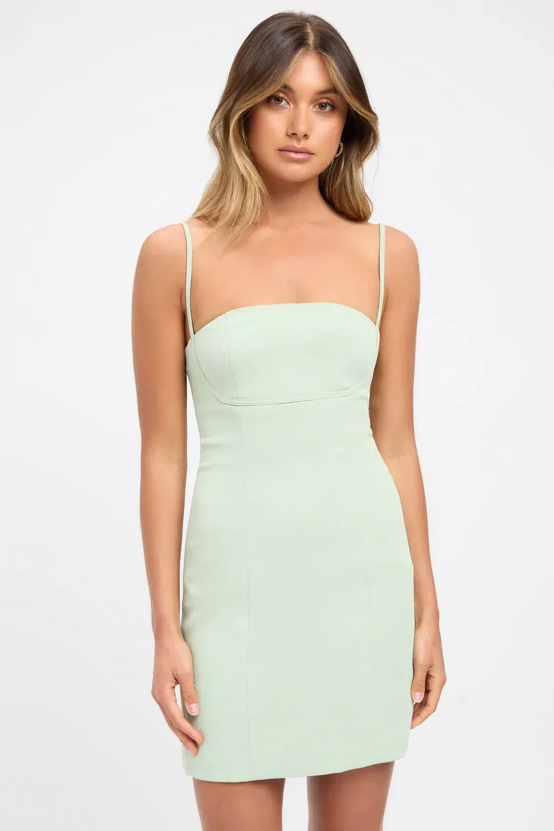 Kookai Oyster Bind Dress Pistachio Green Size 10 - Image 2