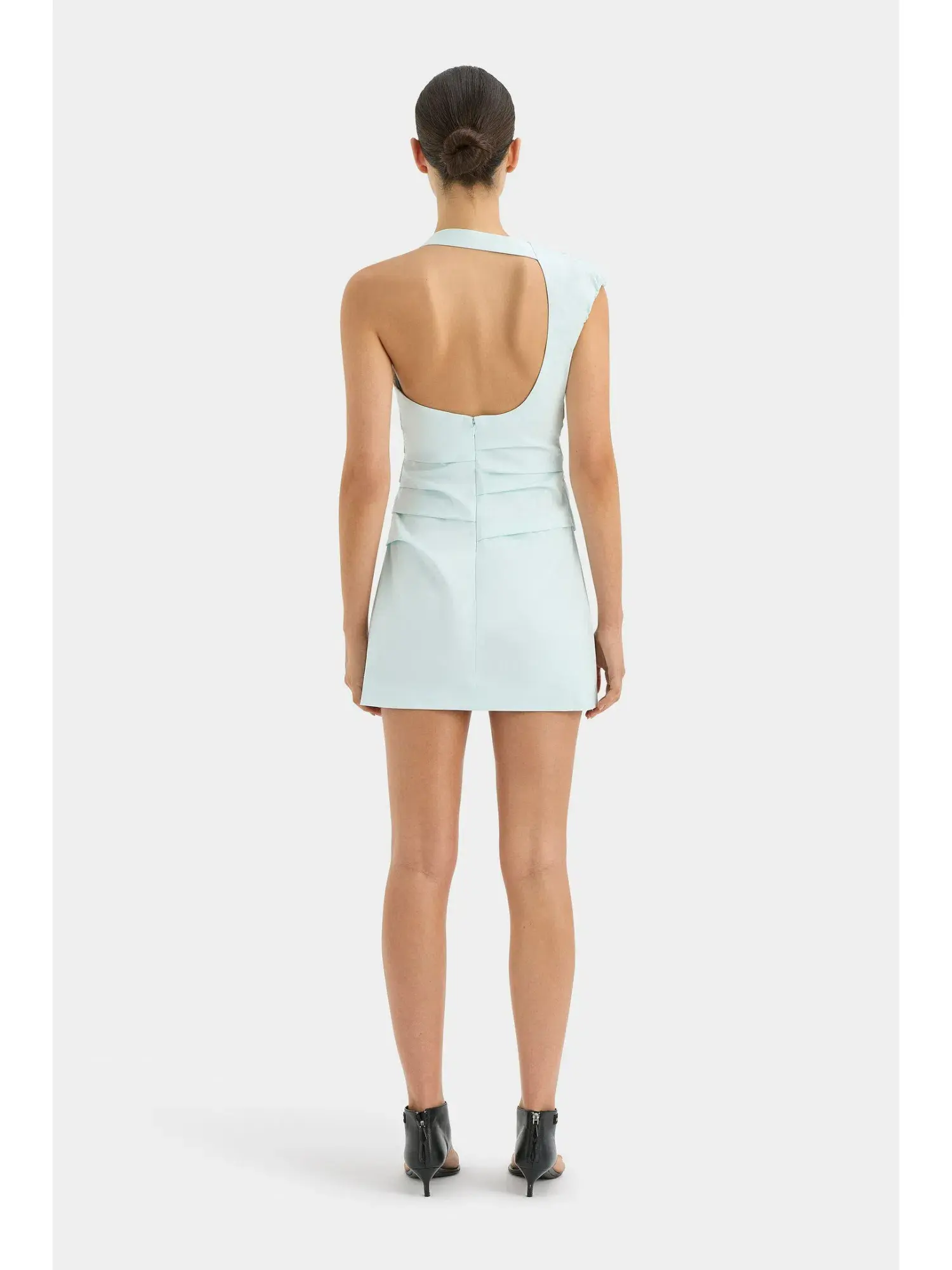 Sir the Label Azul Gathered Mini Dress in Ice Blue Size 0 / AU 6 - Image 3