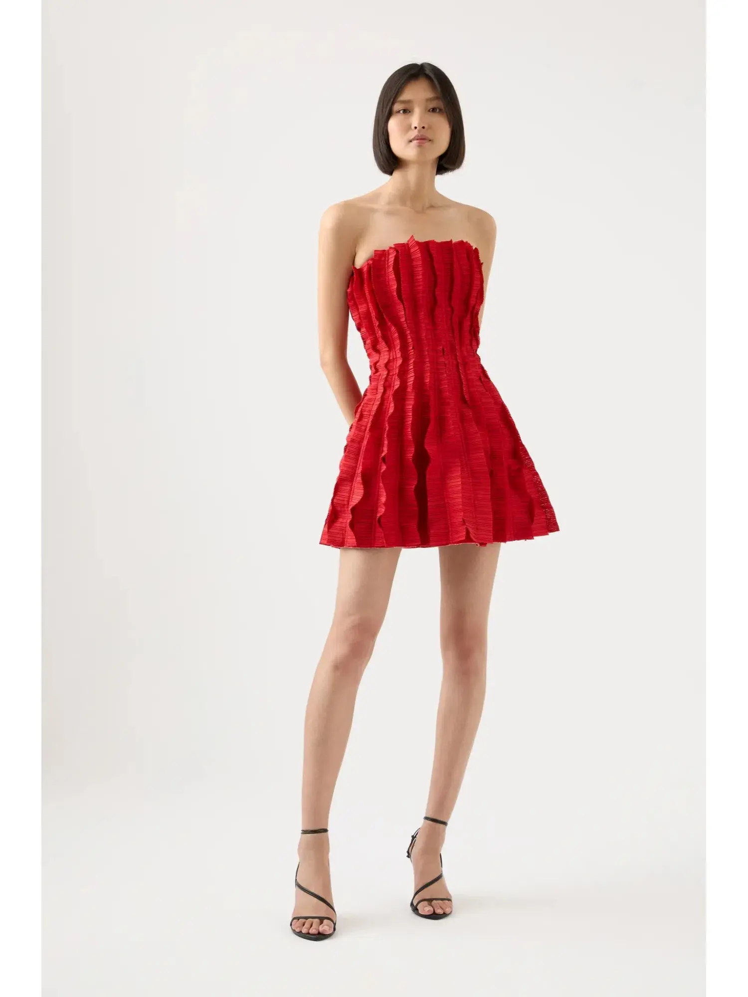 Aje Hybrid Mini Dress Scarlet Red AU 10 - Image 1