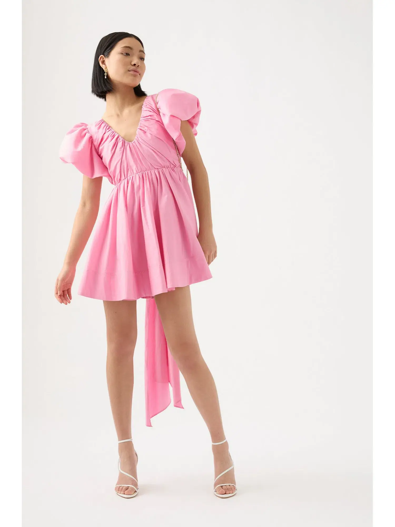 Aje Greta Bow Back Mini Dress Ballet Pink Size AU 10  - Image 1