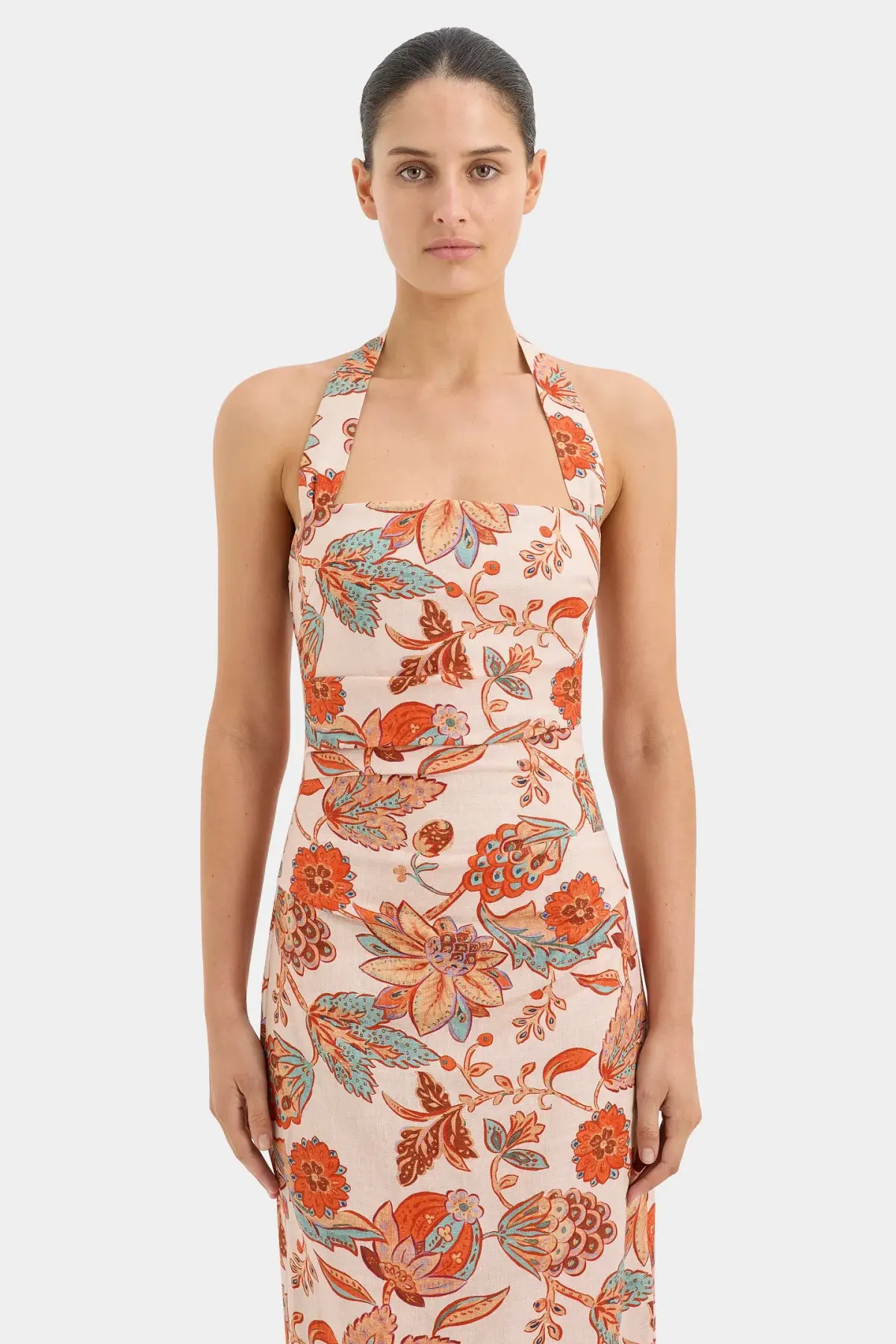 Sir The Label Noemi Halter Midi Dress Floral Size 1/Au 8 - Image 4