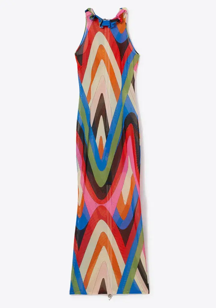 Emilio Pucci Printed Maxi Dress Multi Size S/Au 8 - Image 4