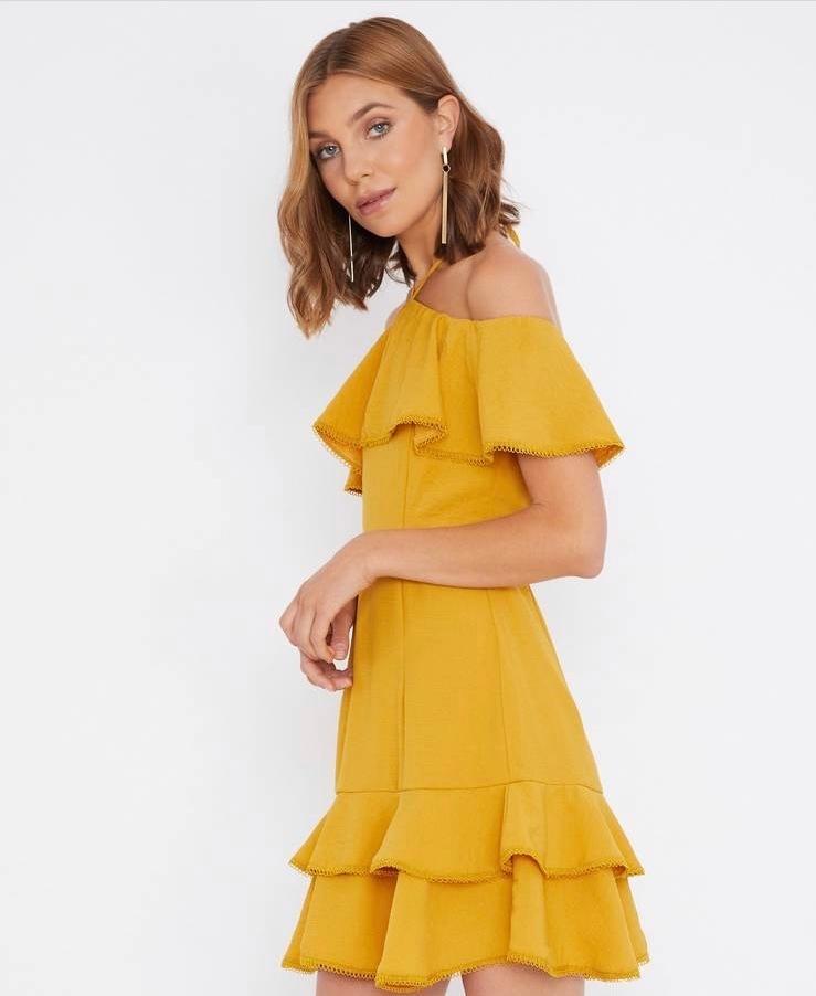 Calli Alana Halter Neck Mini Dress - Image 1