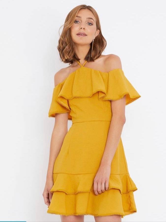 Calli Alana Halter Neck Mini Dress - Image 3