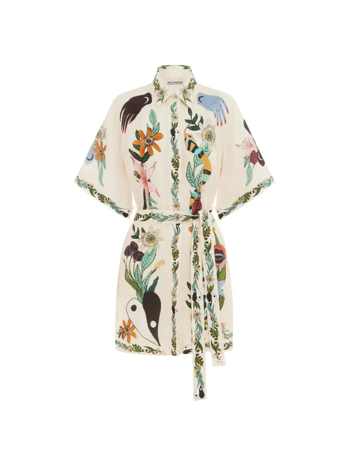 Alemais Meagan Mini Dress Print Size AU 8 - Image 5