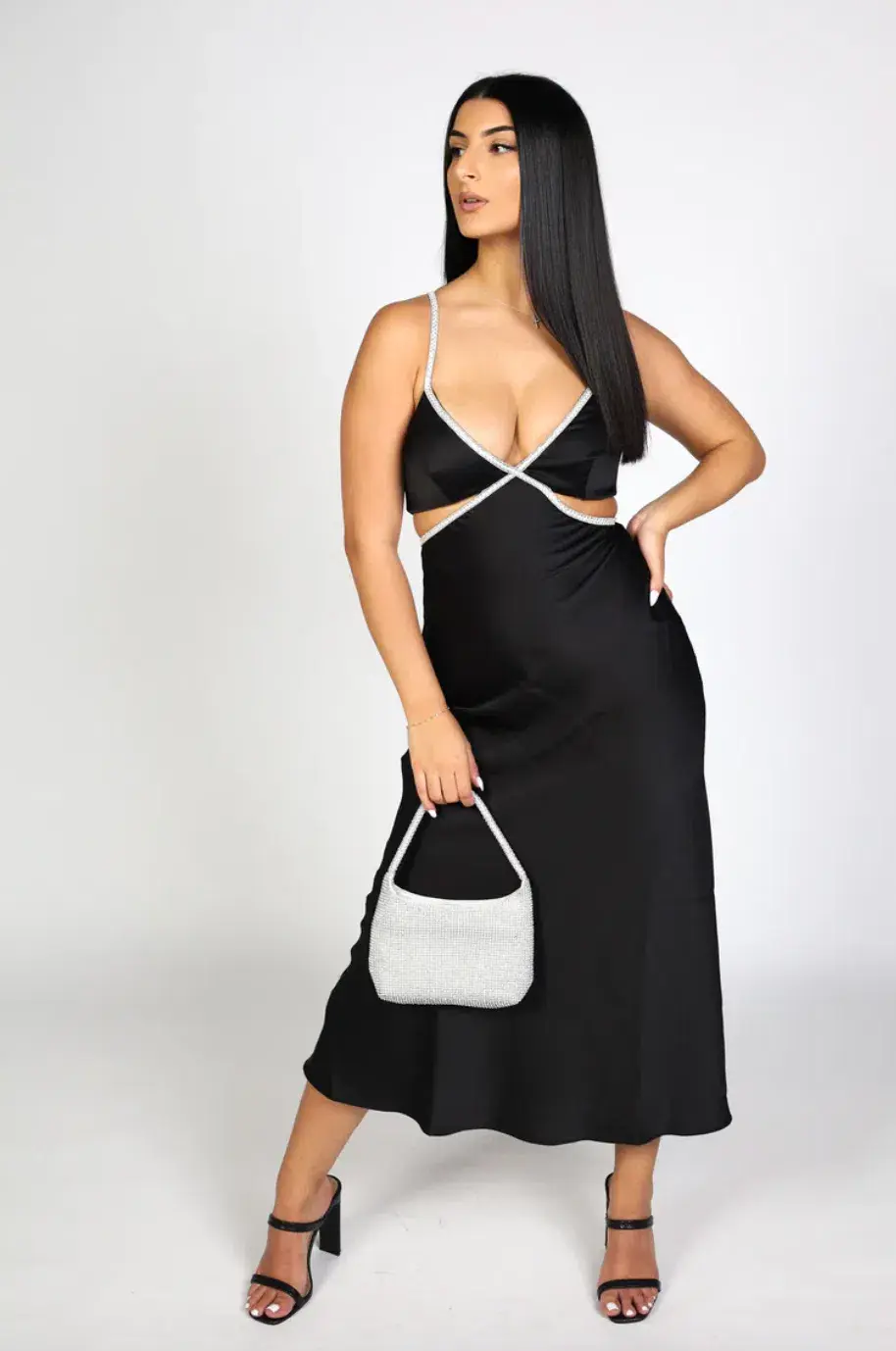 Sheike Kendall Midi Dress Black Size 8 - Image 3
