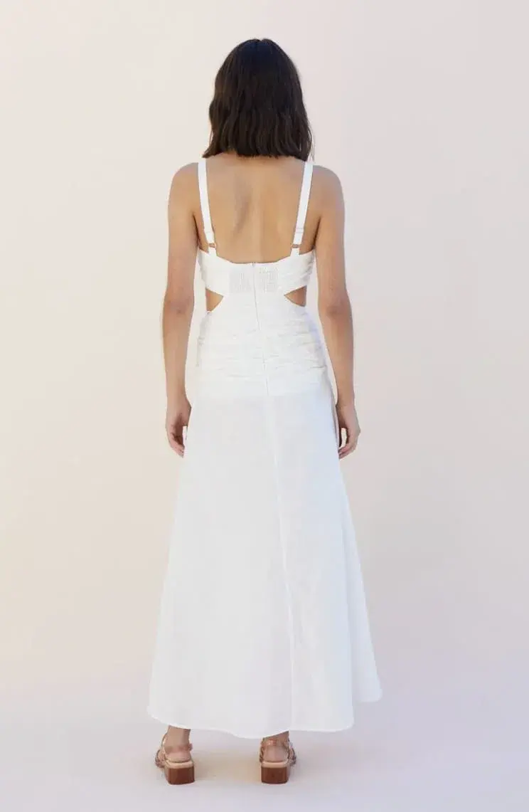 Suboo Aster Cutout Maxi Dress in White Size XS / AU 6 for rent on The Volte - main image