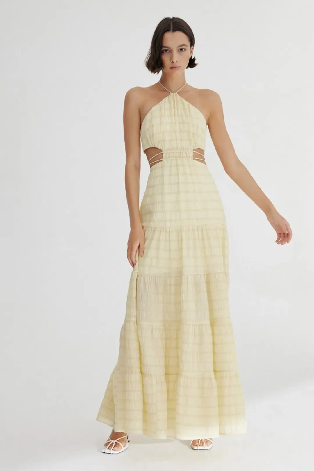 Significant Other Sophie Maxi Dress in Sunflower Check Size S / AU 8 for rent on The Volte - main image