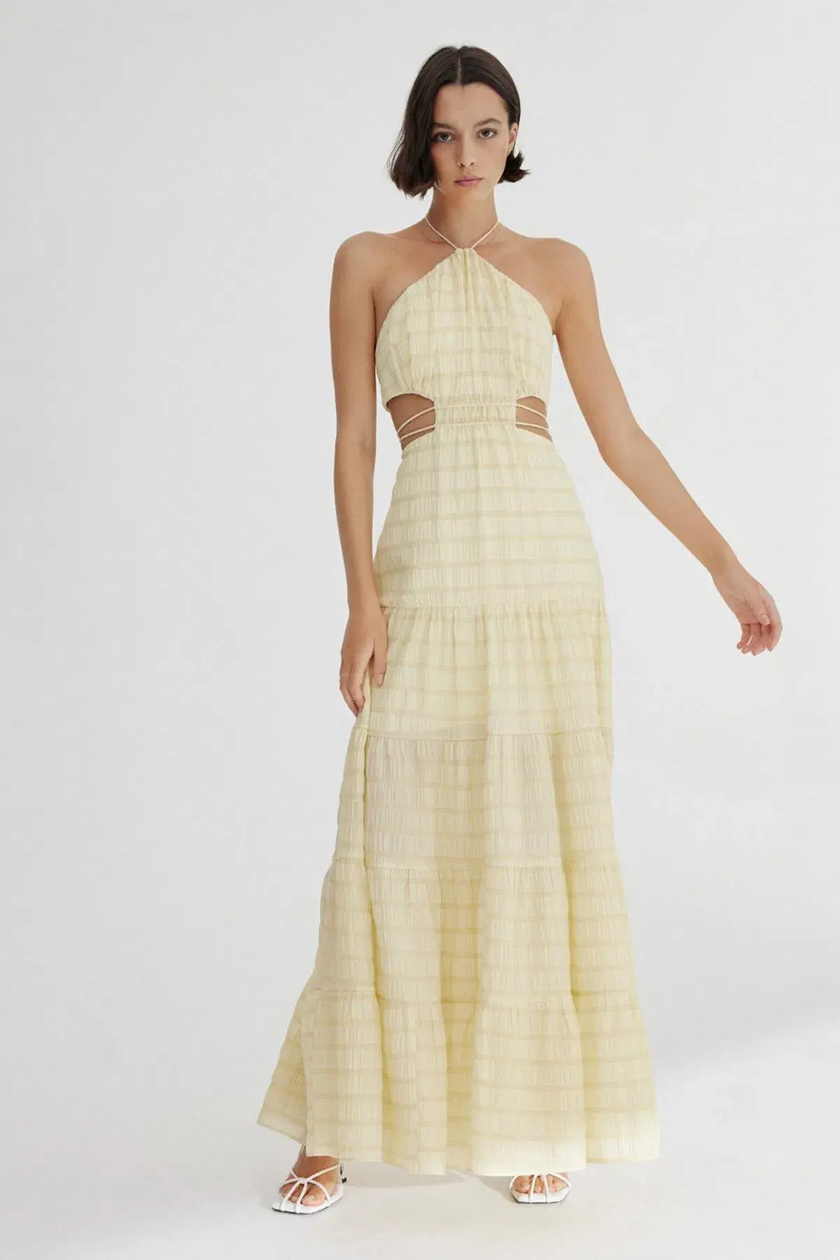 Significant Other Sophie Maxi Dress in Sunflower Check Size S / AU 8 - Image 1