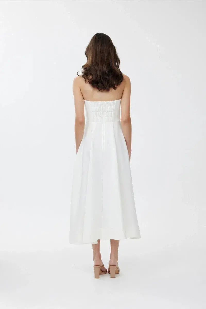 Keepsake the Label Tryst Midi Dress in Porcelain Size XXS / AU 4 for rent on The Volte - main image