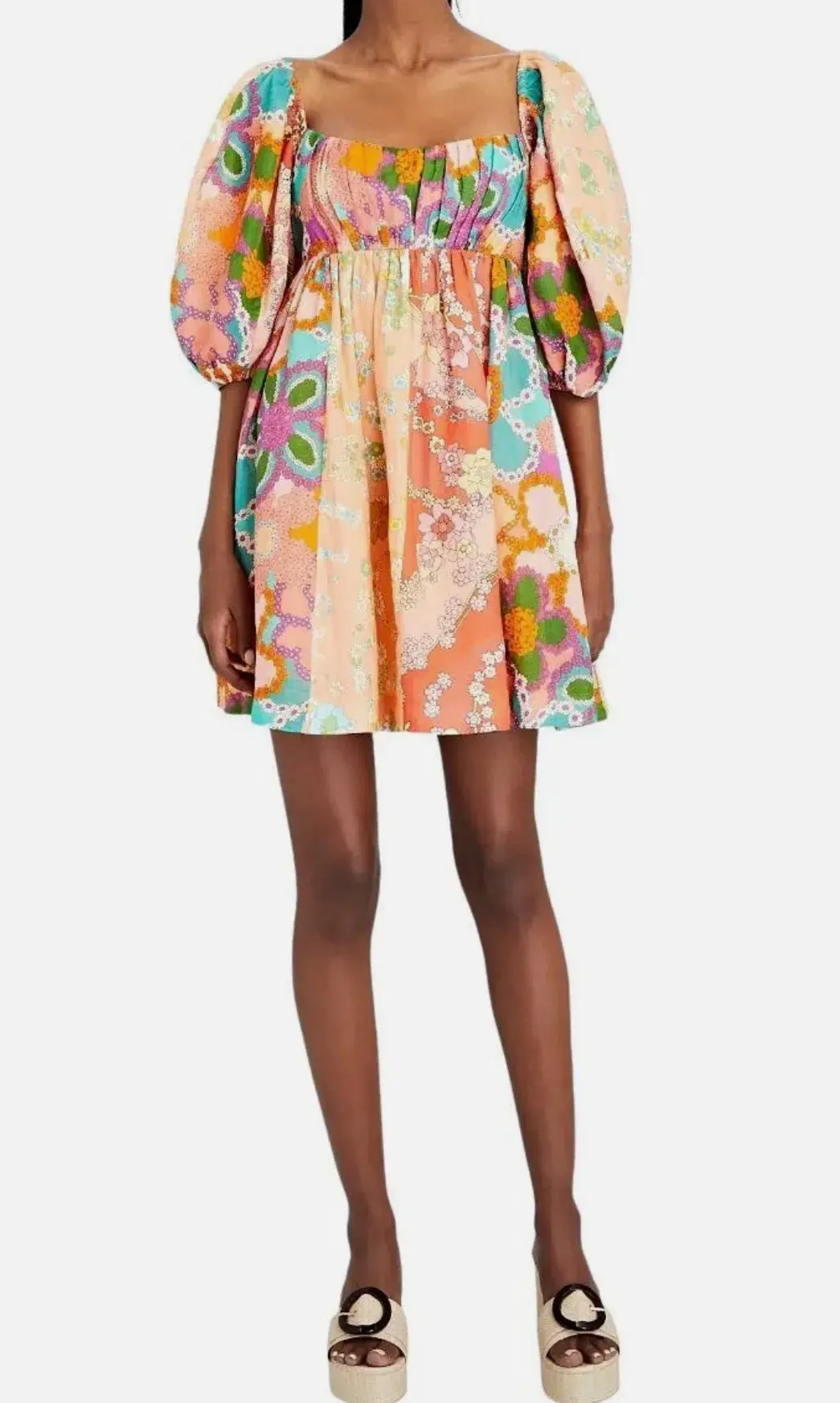 Zimmermann Lola Panelled Mini Dress Multi Floral Size 0P / AU 6 - Image 3