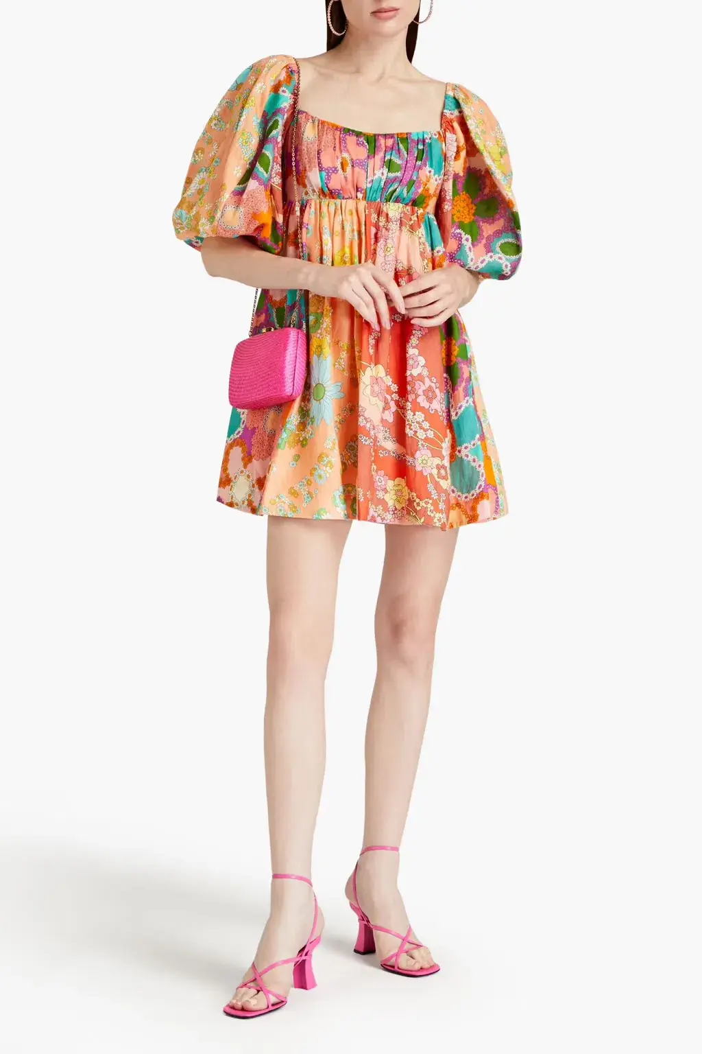 Zimmermann Lola Panelled Mini Dress Multi Floral Size 0P / AU 6 - Image 1