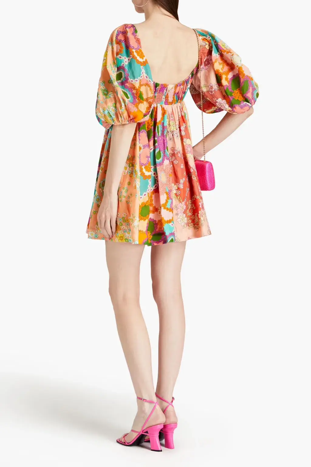 Zimmermann Lola Panelled Mini Dress Multi Floral Size 0P / AU 6 - Image 2