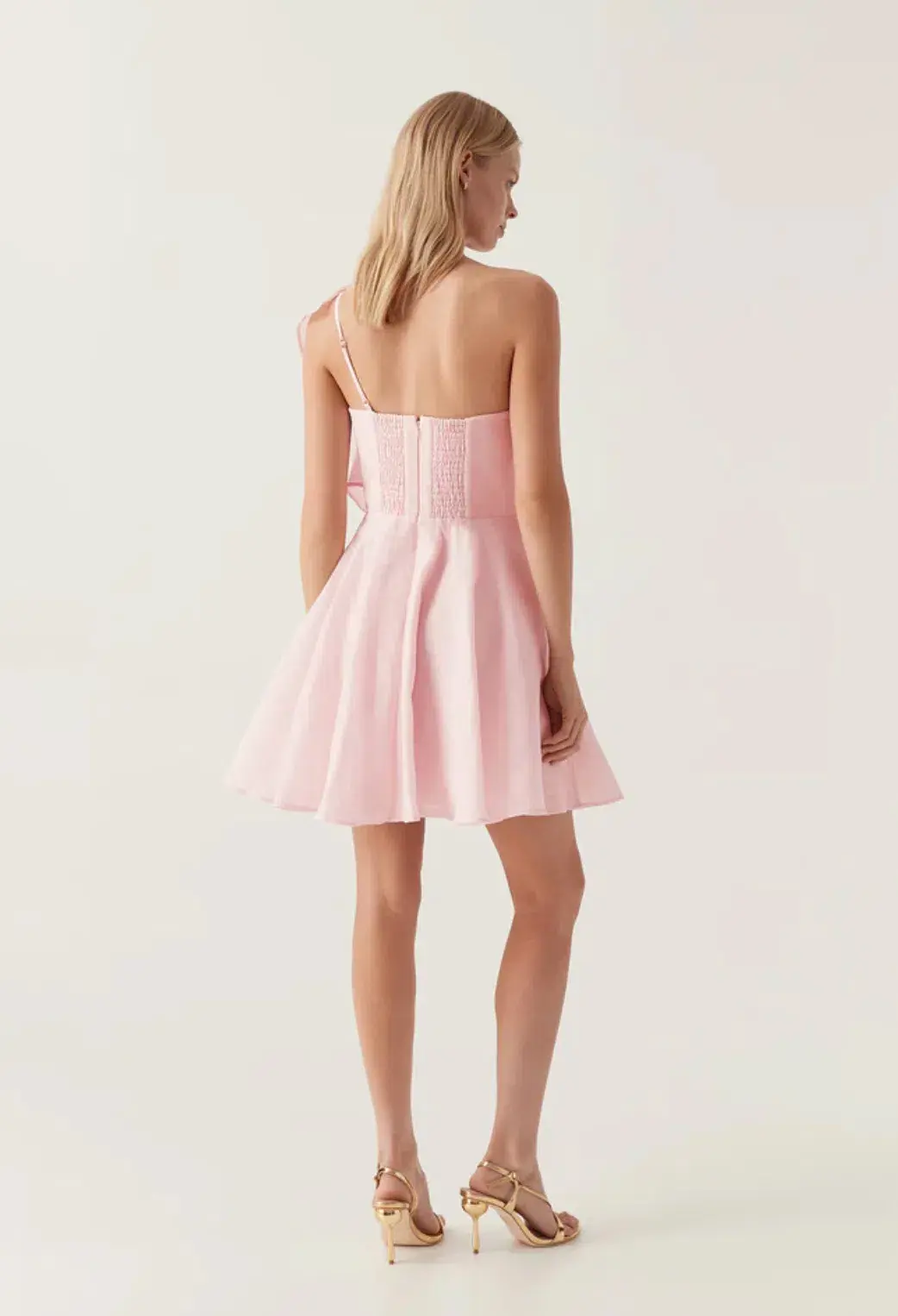Aje Genesis Mini Dress in Soft Pink Size 6 - Image 3