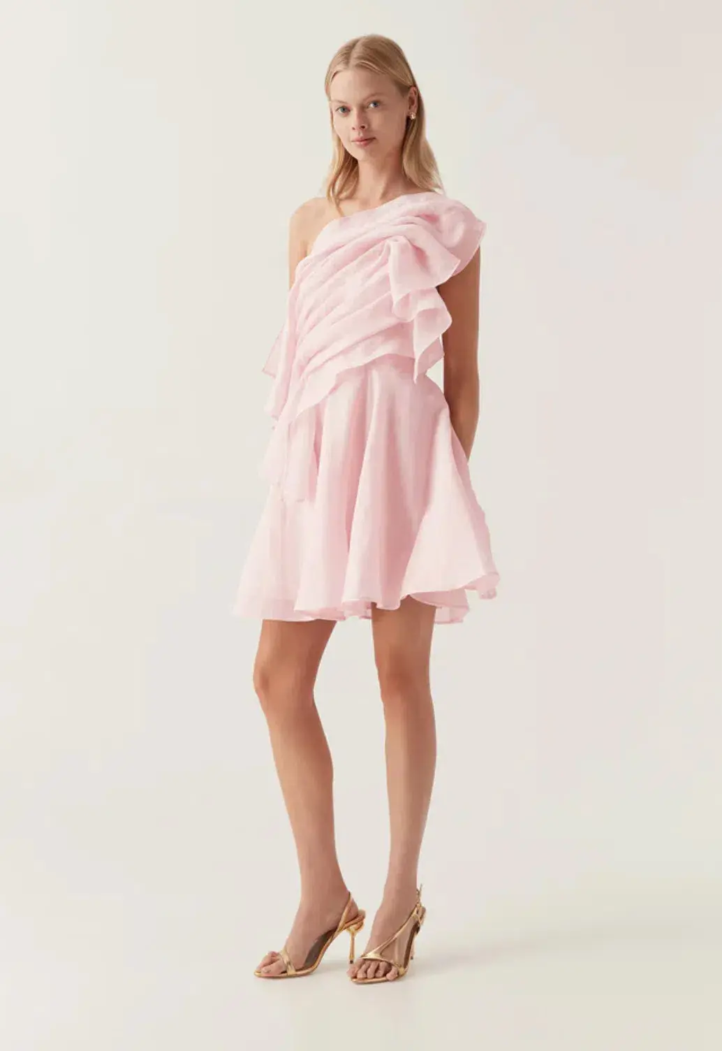 Aje Genesis Mini Dress in Soft Pink Size 6 - Image 2