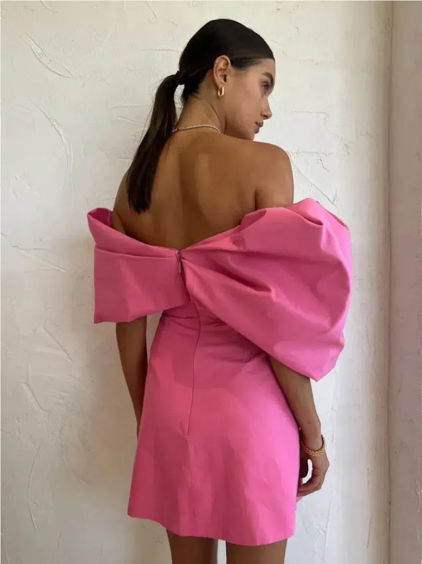 Rachel Gilbert Xavier Mini Dress Pink Size 3 / AU 12 - Image 3