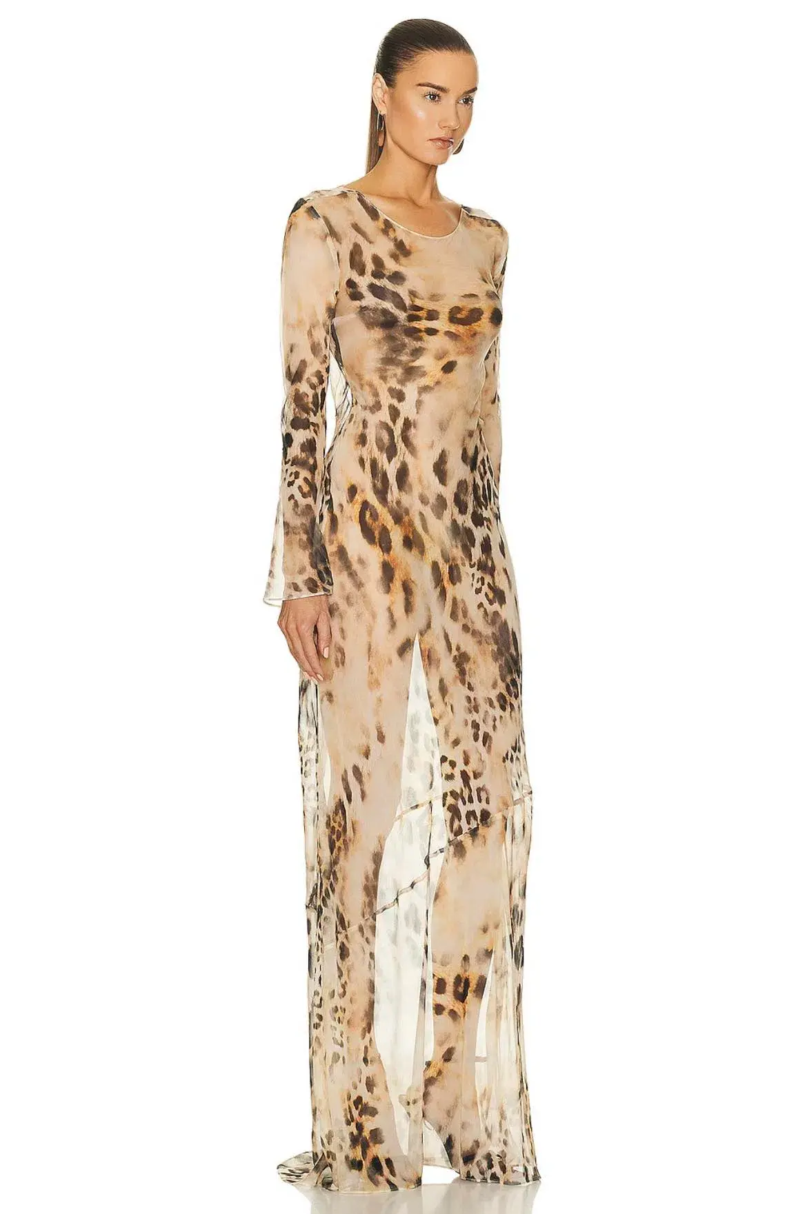 Retrofete Vienna Maxi Dress Vintage Cheetah Size 8 - Image 6