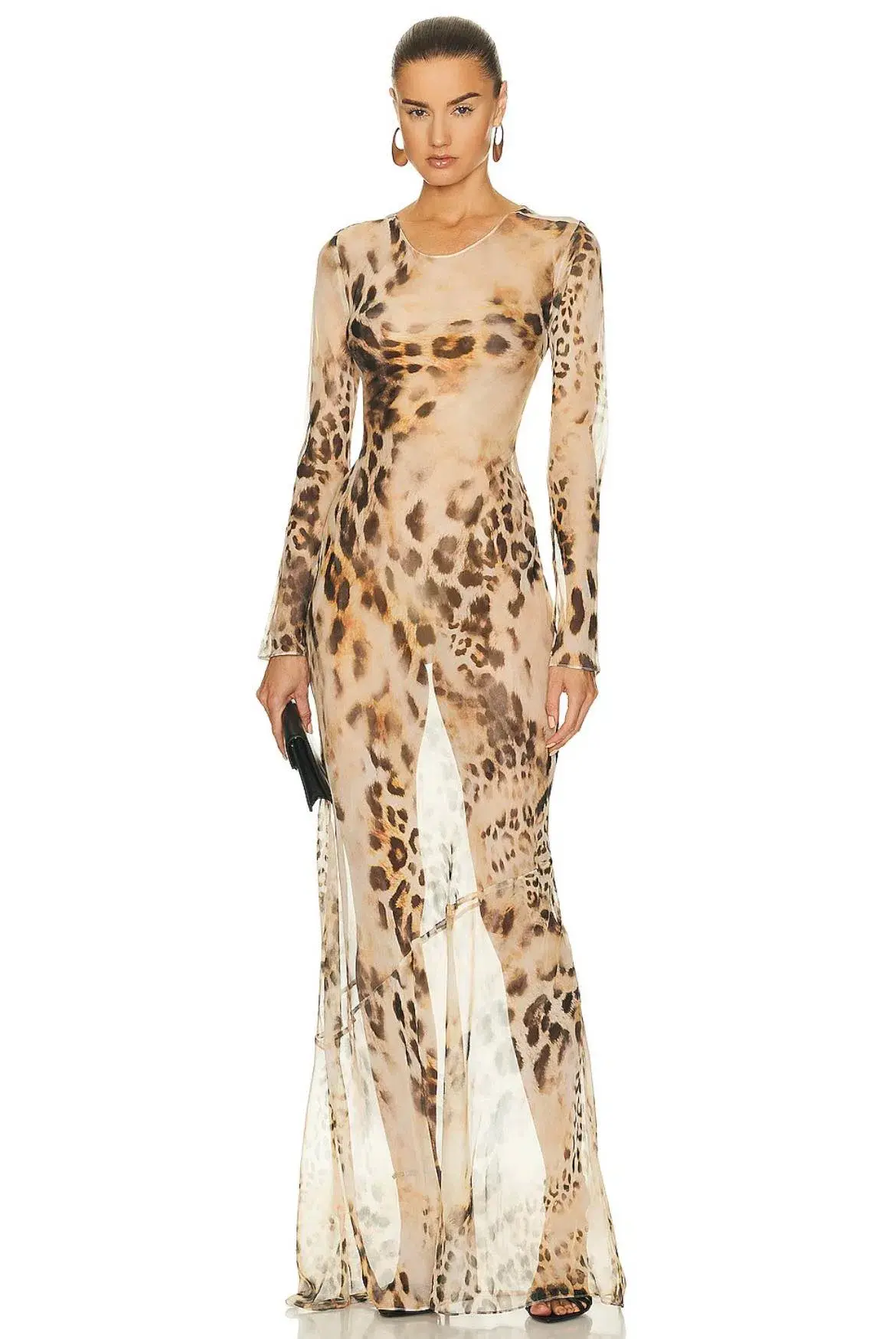 Retrofete Vienna Maxi Dress Vintage Cheetah Size 8 - Image 5