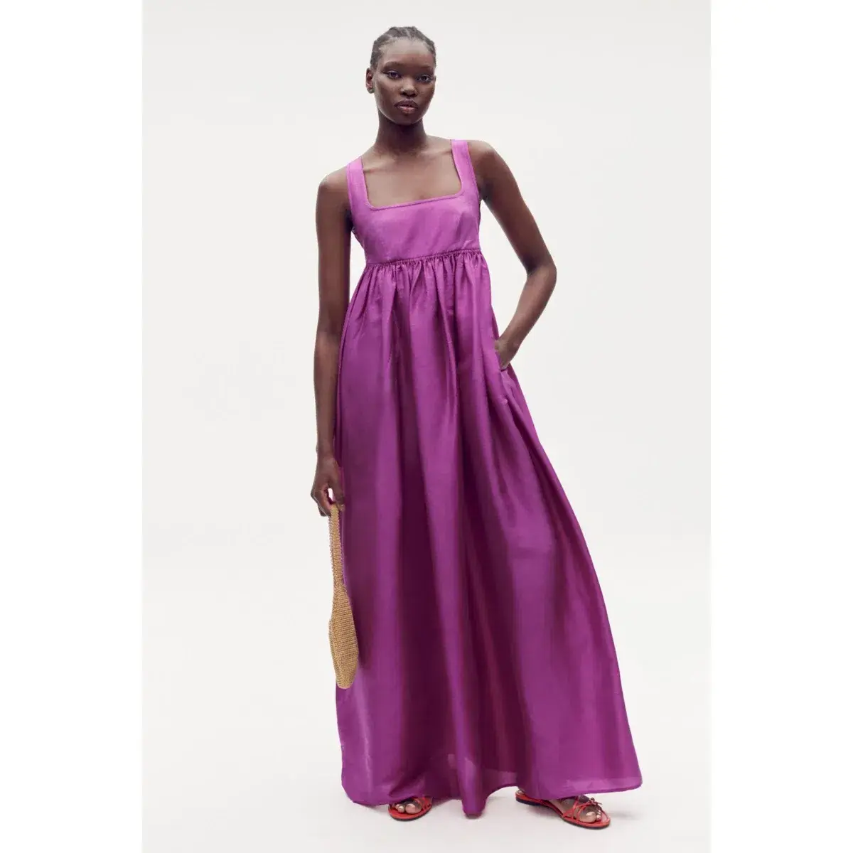 Oroton Strappy Sun Dress Magenta Size AU 12 - Image 1