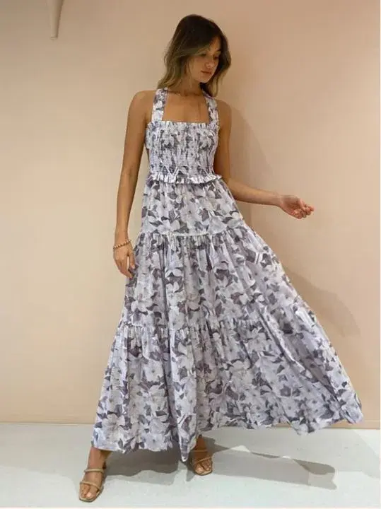 Bec & Bridge Gardenia Cotton Maxi Dress Multi Size AU 8 - Image 2