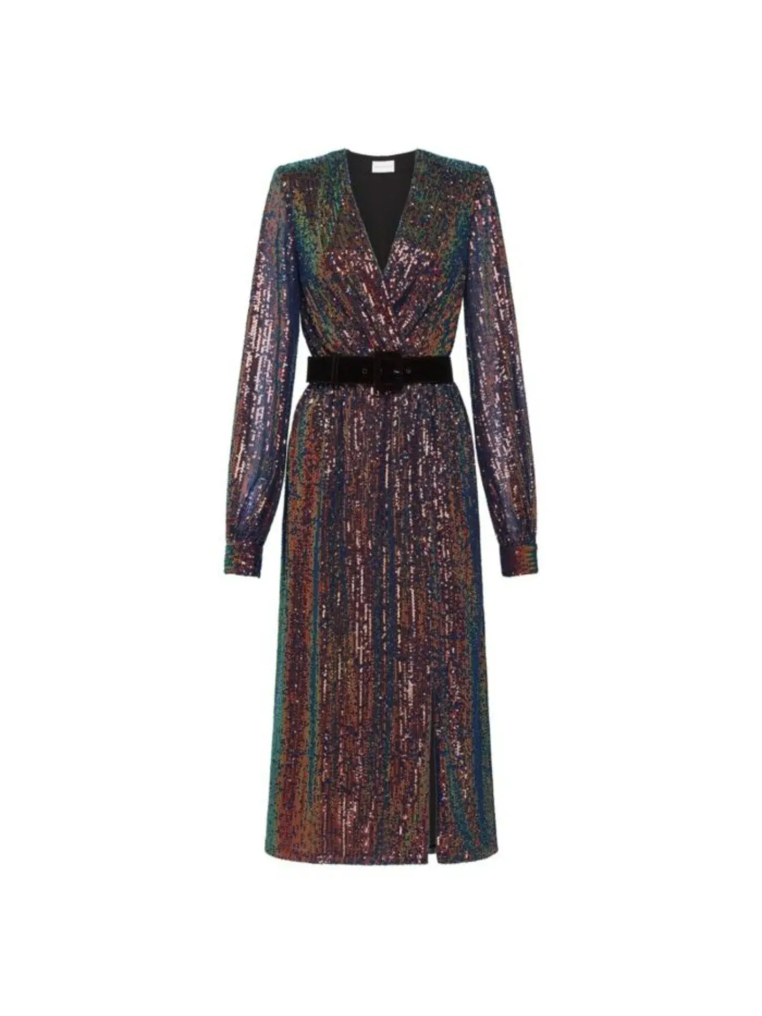 Rebecca Vallance Roxbury Long Sleeve Midi Dress in Multi Size AU 12 - Image 3