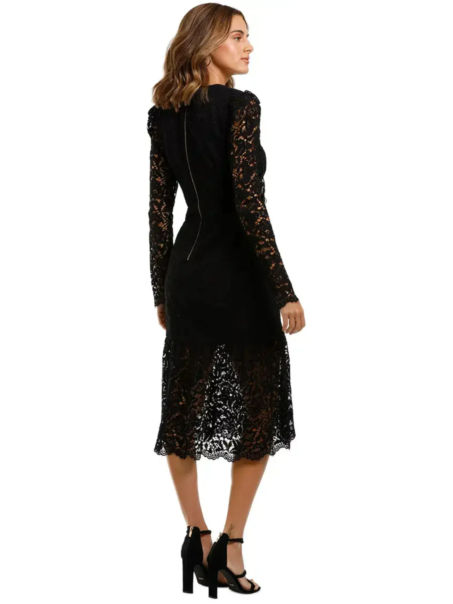 Rebecca Vallance Le Saint Ruched Dress in Black Size AU 6 - Image 2