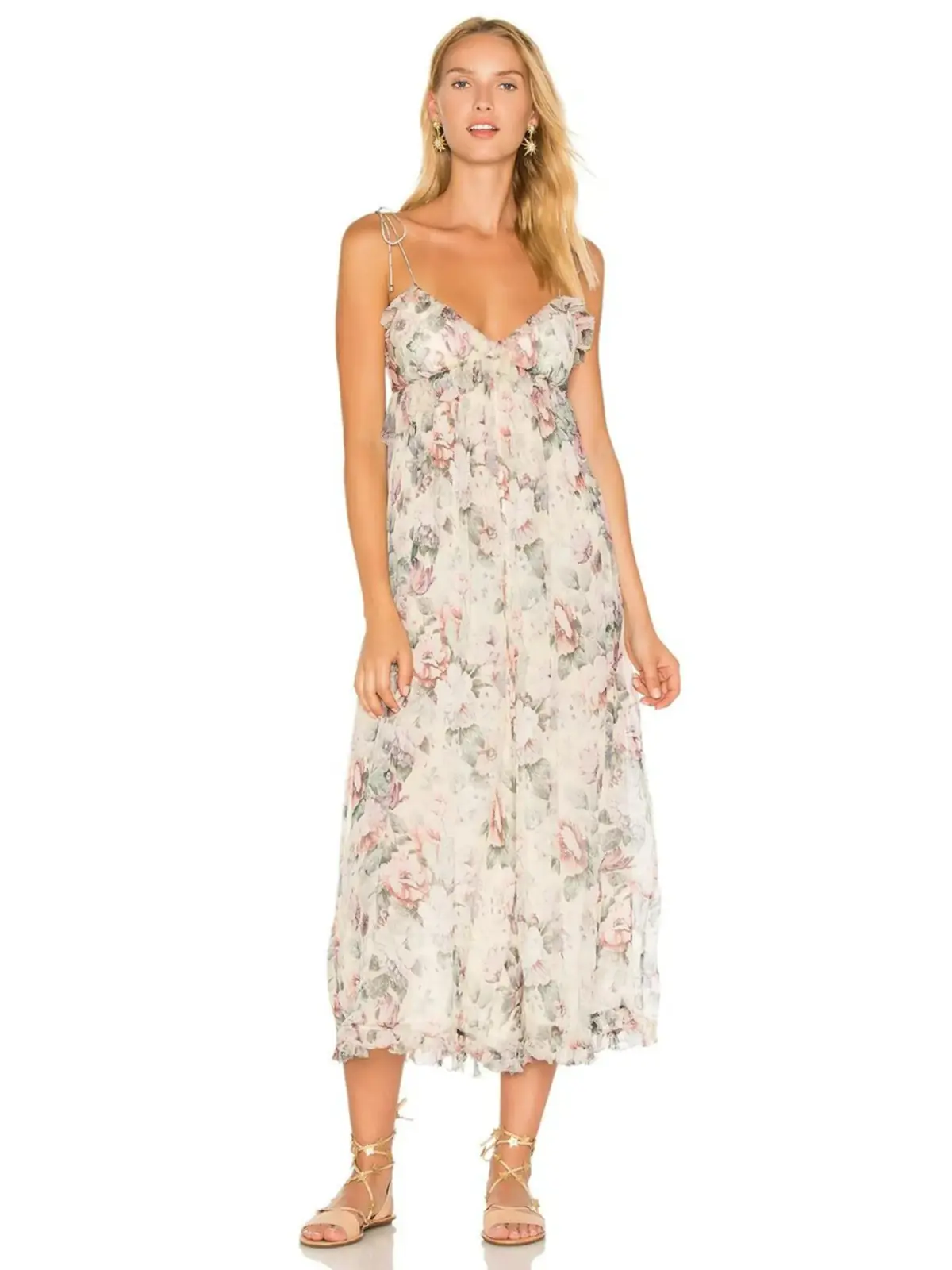 Zimmermann Silk Jasper Ruffle Jumpsuit Floral Size 2 / AU 12 - Image 1